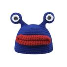 Chapéu de monstro de desenho animado feito à mão, crochê, acrílico, unissex