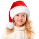 Chapéu de Natal Papai Noel Infantil - Veludo Vermelho