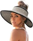 Chapéu de palha com viseira solar FURTALK para mulheres, de aba larga, embalável Chapéu de palha com viseira solar FURTALK para mulheres, de aba larga, embalável