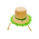 Chapéu de Palha de Renda com Trança - Verde com Trança Loira - 1 unidade - Rizzo