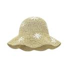 Chapéu De Palha Dobrável Feminino De Verão Com Flores Bordadas Proteção UV Praia Panamá