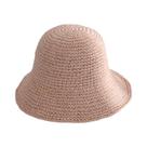 Chapéu De Palha Feminino De Verão Para Praia, Estilo Viseira, Bucket, Pescador, Panamá, Tecido À