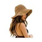 Chapéu De Palha Feminino De Verão Para Praia, Feito À Mão, Estilo Coreano, Chapéu De Sol Panamá Para
