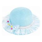 Chapéu de Palha Para Meninas Azul 0048