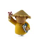 Chapéu de palha Piggy Bank Little Monk Vinyl Coin Bank Money Jar