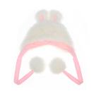 Chapéu de pelúcia Hat Cute Bunny Ears Plush White Rabbit para adultos