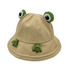 Chapéu de pescador Cute Frog Khaki Folding Sun