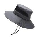 Chapéu De Pescador De Poliéster Respirável Para O Verão, Com Aba Larga, Protetor Solar Para