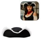 Chapéu de Pirata Feminino Branco Adulto