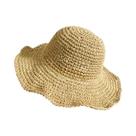 Chapéu De Praia Feminino De Palha Panamá Com Proteção Solar Para O Verão, Dobrável, Para Viagem, Aba