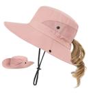Chapéu de sol Century Star Kids Ponytail UPF 50+ rosa sólido 8-12T