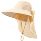 Chapéu de sol DOCVIT feminino com proteção UV, impermeável, bege