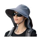 Chapéu De Sol Feminino Com Aba Larga, Proteção UV, Ideal Para Pesca E Caminhadas, Com Visor Para O
