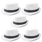 Chapéu de sol Ligouritan Cuban Fedora para homens e mulheres branco