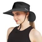 Chapéu de sol NPJY Ponytail UPF 50+ com aba larga para mulheres e homens