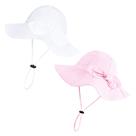 Chapéu de sol para meninas DANMY UPF 50+ com aba larga ajustável 6-12 m