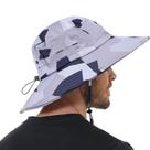 Chapéu de sol Rosoz com proteção UV de aba larga UPF 50+ cinza claro