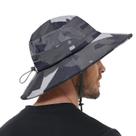 Chapéu de sol Rosoz Wide Brim respirável UPF 50+ Camo Grey