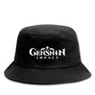 Chapéu de sol unissex Bucket Hat Genshins Impacts 58 cm de algodão Chapéu de sol unissex Bucket Hat Genshins Impacts 58 cm de algodão