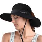 Chapéu de sol ZOORON Ponytail Safari com proteção UV de aba larga Chapéu de sol ZOORON Ponytail Safari com proteção UV de aba larga