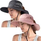 Chapéu de sol ZOORON Ponytail Safari com proteção UV para mulheres x2 Chapéu de sol ZOORON Ponytail Safari com proteção UV para mulheres x2