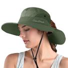 Chapéu de sol ZOORON Ponytail Safari com proteção UV para mulheres Chapéu de sol ZOORON Ponytail Safari com proteção UV para mulheres