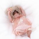 Chapéu de urso de vinil Reborn Baby Doll Cloveray de 12" para meninas