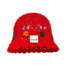 Chapéu De Verão Feminino Coreano Feito À Mão Com Decoração De Flores, Boné De Sol Respirável
