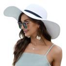 Chapéu de verão Sun Hat Navivlizer Wide Brim UPF50+ Straw para mulheres