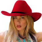 Chapéu DRESHOW Classic Western Felt Cowboy Cowgirl para adulto