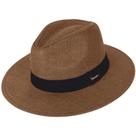 Chapéu Estilo Panamá Palha Shantung Faixa Preta Alta Qualidade Chapelaria Vintage