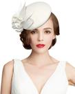 Chapéu Fascinator Z&X Vintage 1920s Wool Felt Flower Pillbox