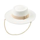 Chapéu Fedora Feminino Elegante De Feltro Com Letra RB Em Metal Para Outono Inverno, Derby,