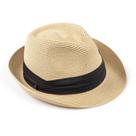 Chapéu Fedora Panamá de Palha AQOKKA, Dobrável, Aba Larga, UPF 50+
