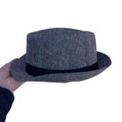Chapéu Fedora Panamá Tecido Cinza Claro Estilo 72126