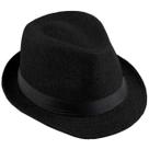 Chapéu Fedoras moonsix Classic Short Brim Panama Jazz Chapéu preto