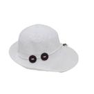 Chapéu Feminino Branco Com Trama Aberta Madeira