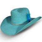 Chapeu Feminino Country Rodeio Com Brilho Dallas Turquesa