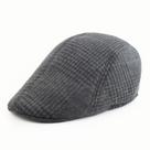Chapéu Flat Cap Newsboy Gatsby Ivy, mistura de lã xadrez para homens