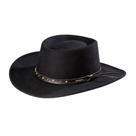 Chapéu Gambler Masculino de Lã Stetson Preto Aba 7,6 cm Chapéu Gambler Masculino de Lã Stetson Preto Aba 7,6 cm