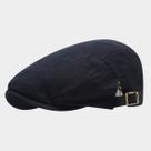 Chapéu Gatsby Newsboy com boné plano para homens em algodão preto