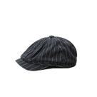 Chapéu Gatsby Newsboy com boné plano para homens listrado de algodão/jeans Chapéu Gatsby Newsboy com boné plano para homens listrado de algodão/jeans