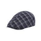 Chapéu Gatsby Newsboy com boné plano para homens, xadrez azul marinho ajustável Chapéu Gatsby Newsboy com boné plano para homens, xadrez azul marinho ajustável