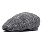 Chapéu Gatsby Newsboy com boné plano, preto e branco, xadrez para homens Chapéu Gatsby Newsboy com boné plano, preto e branco, xadrez para homens
