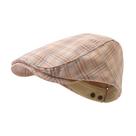 Chapéu Gatsby Newsboy de boné plano com design xadrez para homens