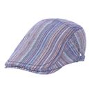 Chapéu Gatsby Newsboy masculino listrado multicolorido com boné plano Chapéu Gatsby Newsboy masculino listrado multicolorido com boné plano