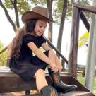 Chapeu Infantil de Couro Legítimo Cor Cacau Unissex Estilo Americano Linha Indiana Kapell