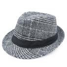 Chapéu Jazz Xadrez Vintage Masculino - Estilo Britânico para Outono/Inverno