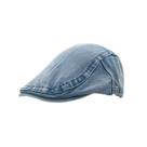 Chapéu jeans unissex, boné plano, Ivy Gatsby Newsboy Classic, lavado Chapéu jeans unissex, boné plano, Ivy Gatsby Newsboy Classic, lavado
