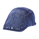 Chapéu jeans unissex Fashion Gatsby Newsboy com boné plano 30x20x11cm
